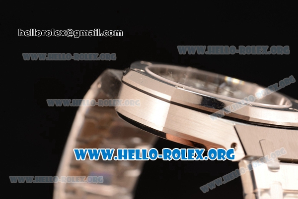 Audemars Piguet Royal Oak Chronograph Miyota OS10 Quartz Steel Case with White Dial and Steel Bracelet - Click Image to Close